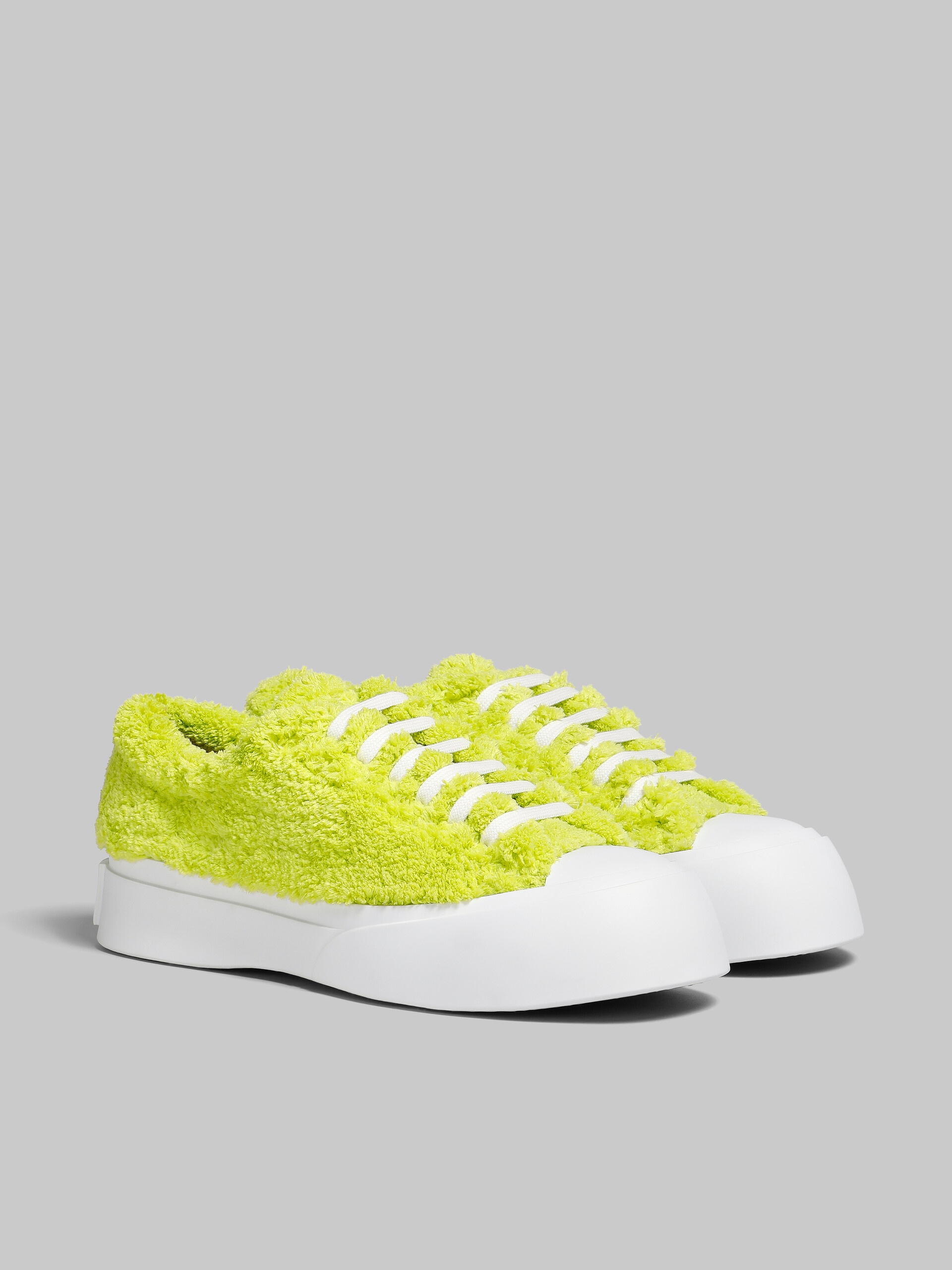 GREEN TERRY PABLO LACE-UP SNEAKER - 2
