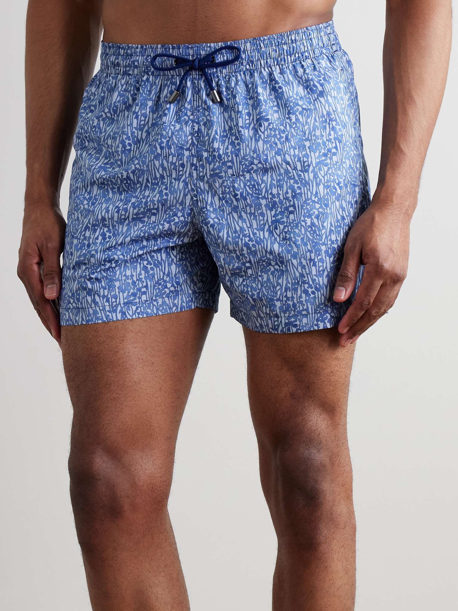 Straight-Leg Mid-Length Printed Swim Shorts - 2