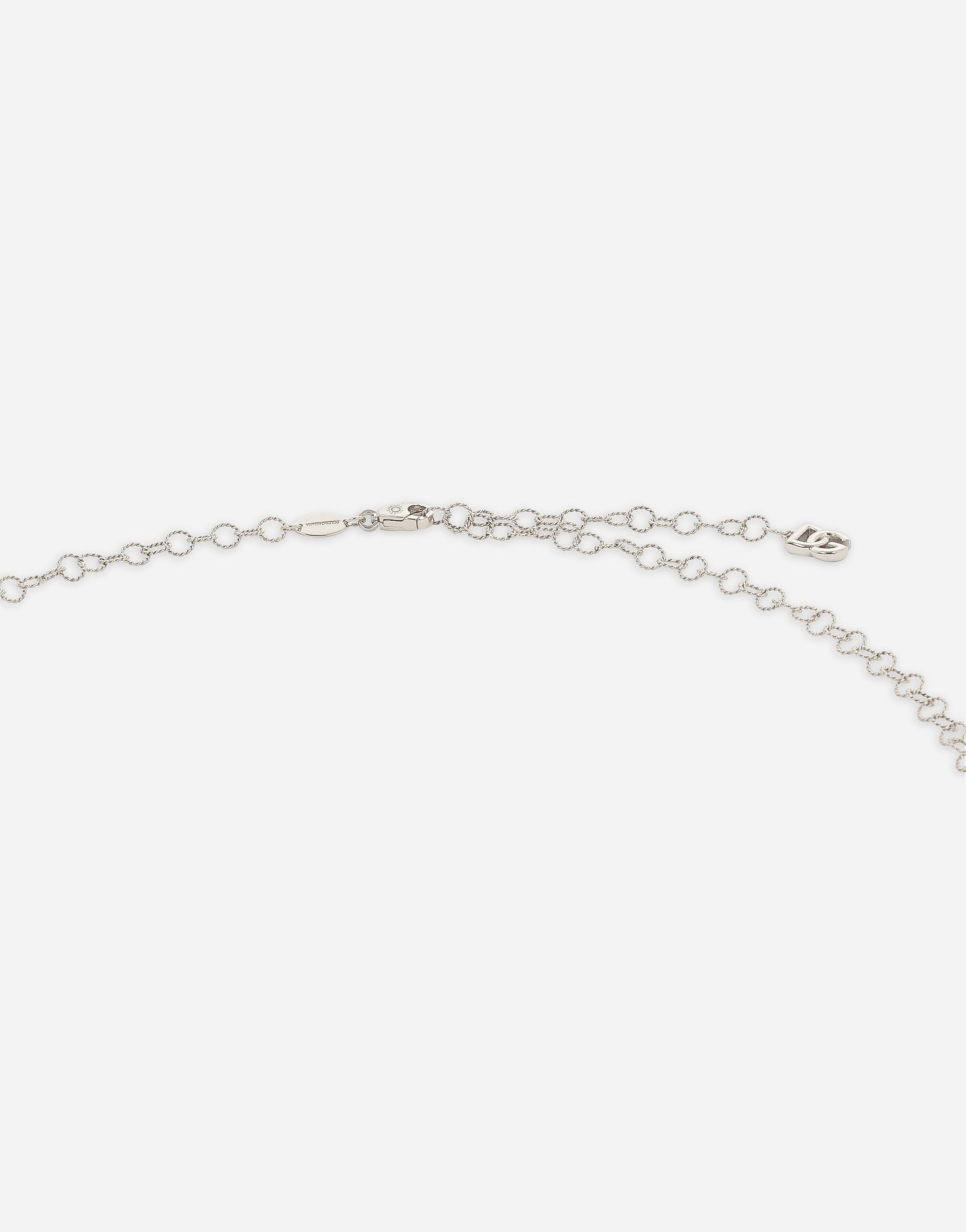 Twisted wire chain necklace in white gold 18Kt - 4