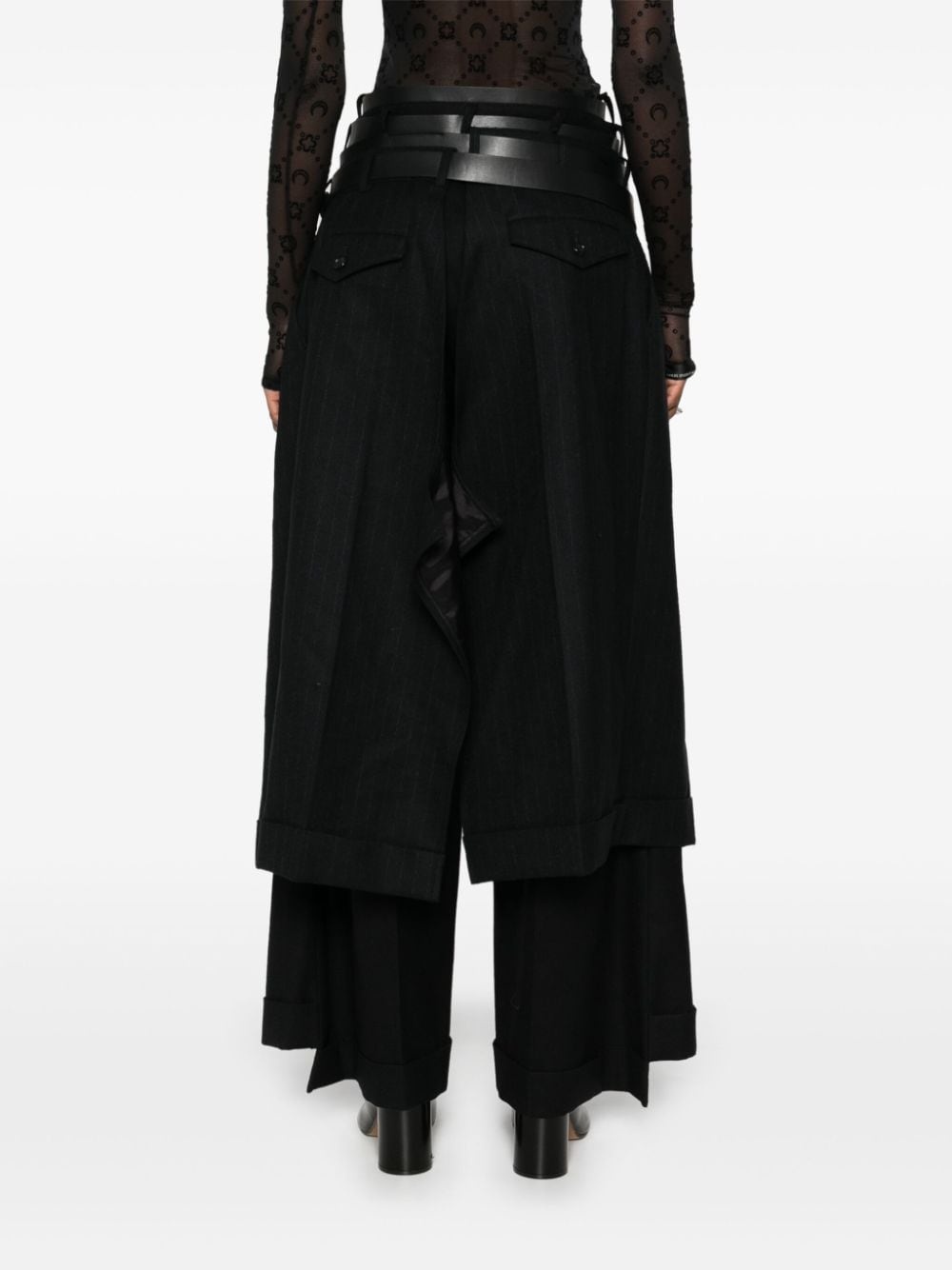 skirt-overlay trousers - 4