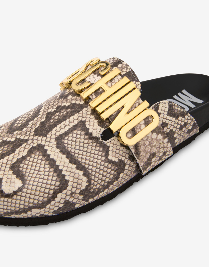 PYTHON-PRINT MULES WITH LOGO LETTERING 4