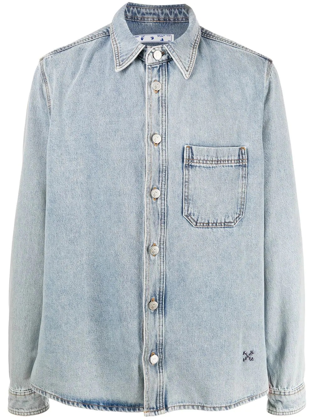 Stencil Arrows denim shirt - 1