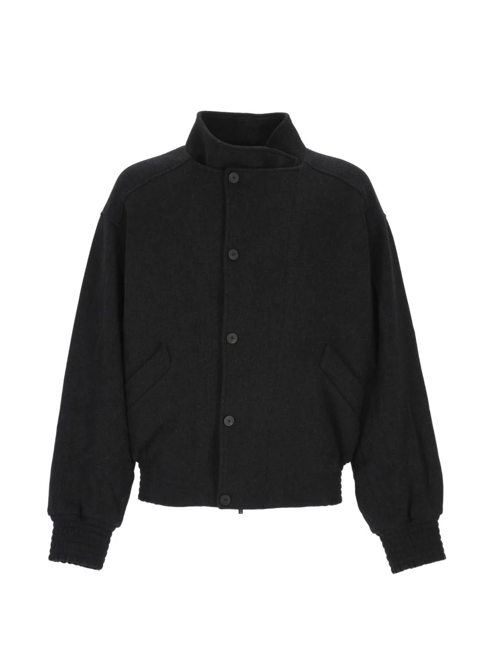 funnel-neck elasticated-trim jacket - 1