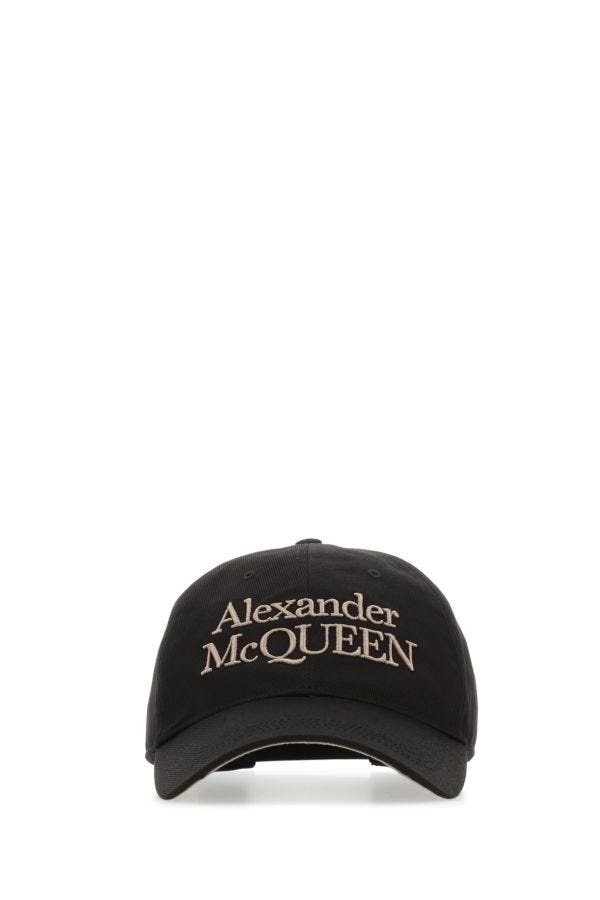 ALEXANDER MCQUEEN Black Cotton Hat - 1