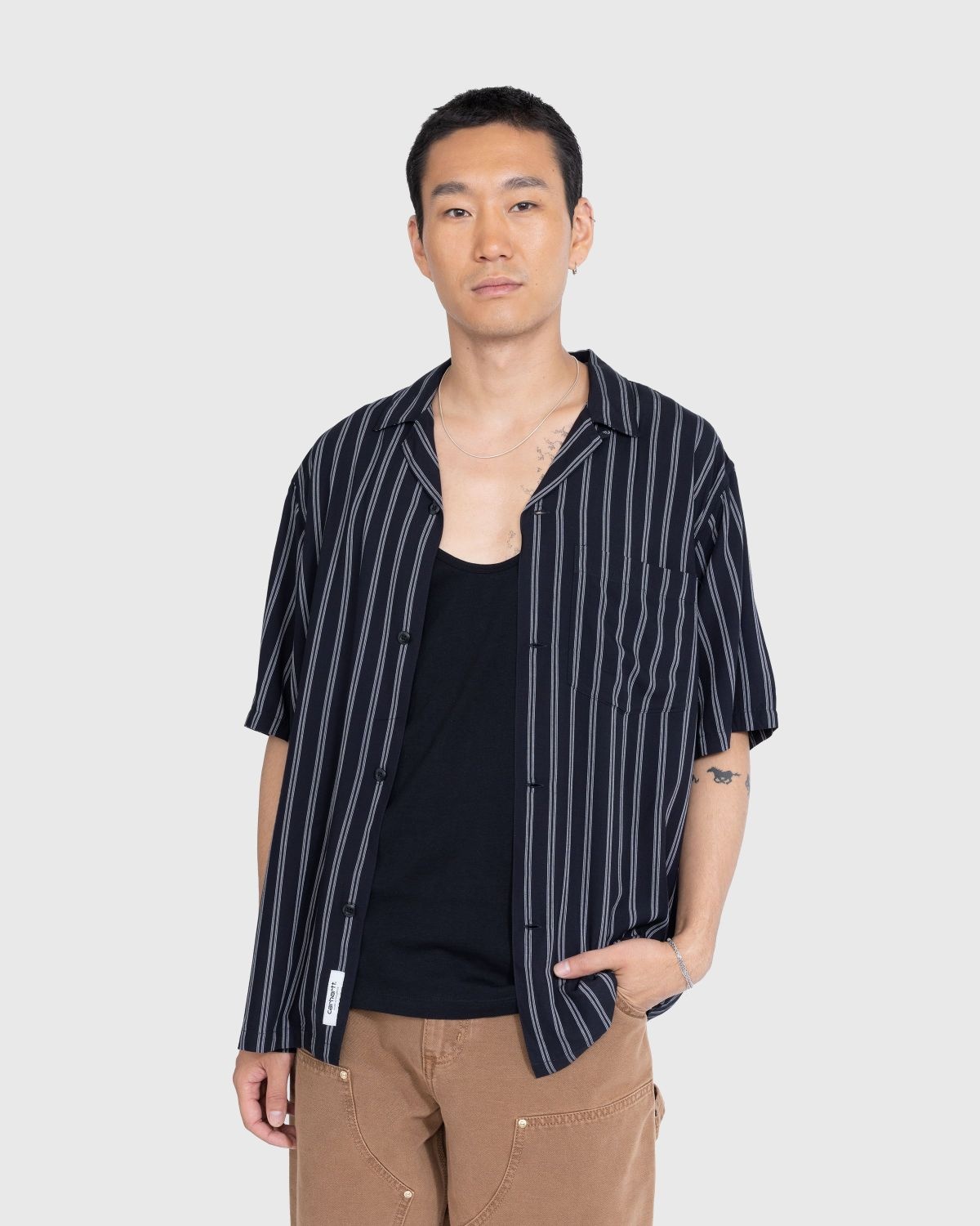 Carhartt WIP – Reyes Stripe Shirt Black - 2