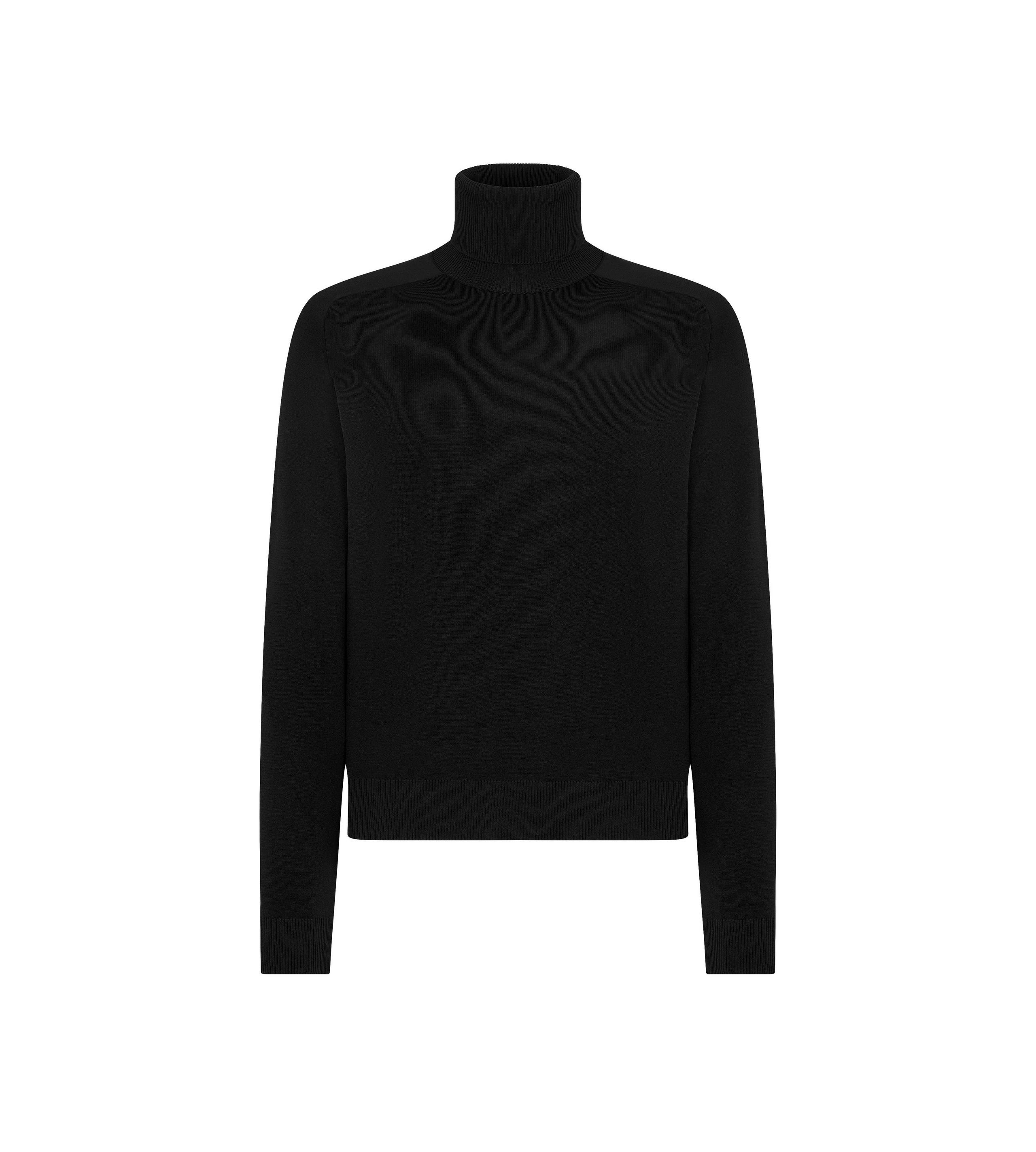 SILK DOUBLE FACE ROLL NECK - 1