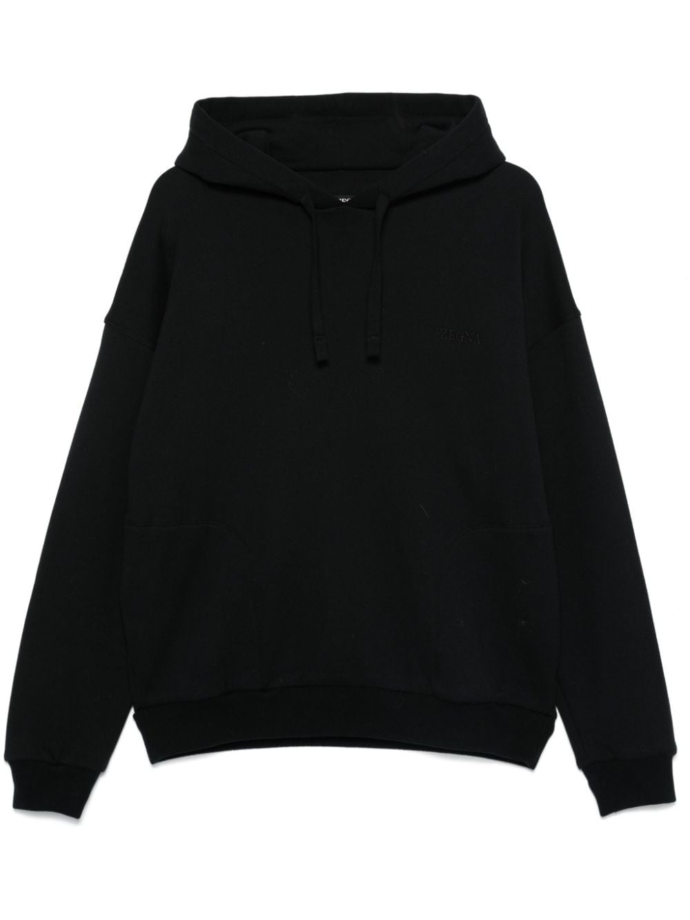 logo-embroidered hoodie - 1