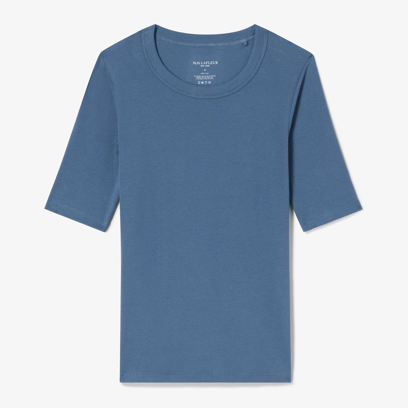 Chana Fitted T-Shirt - Organic Ribbed Pima Cotton 1