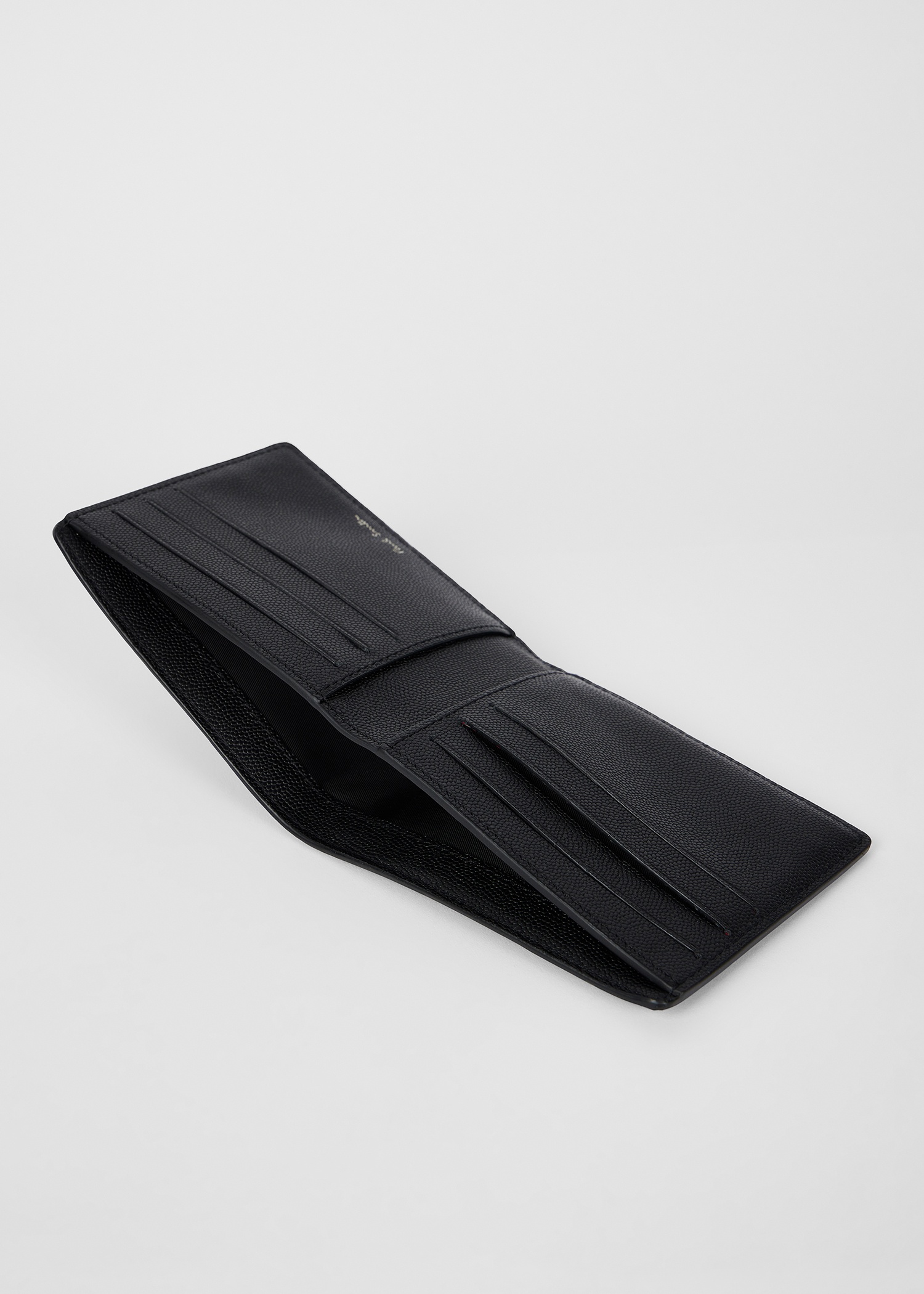 Black Pebble-Grain Leather 'Zebra' Billfold Wallet - 3