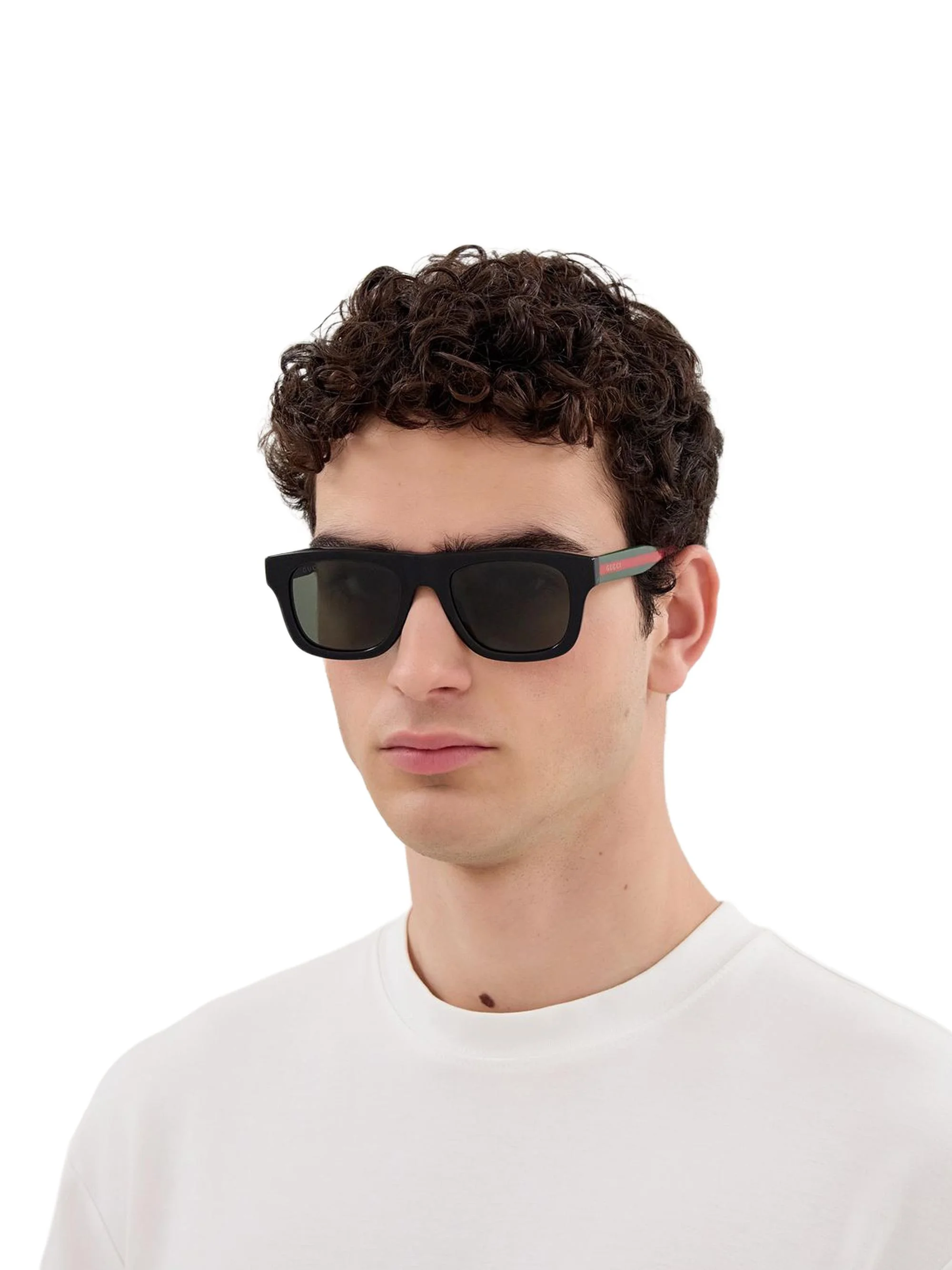 Men's New Pop Web 52MM Square Sunglasses - Black - 1