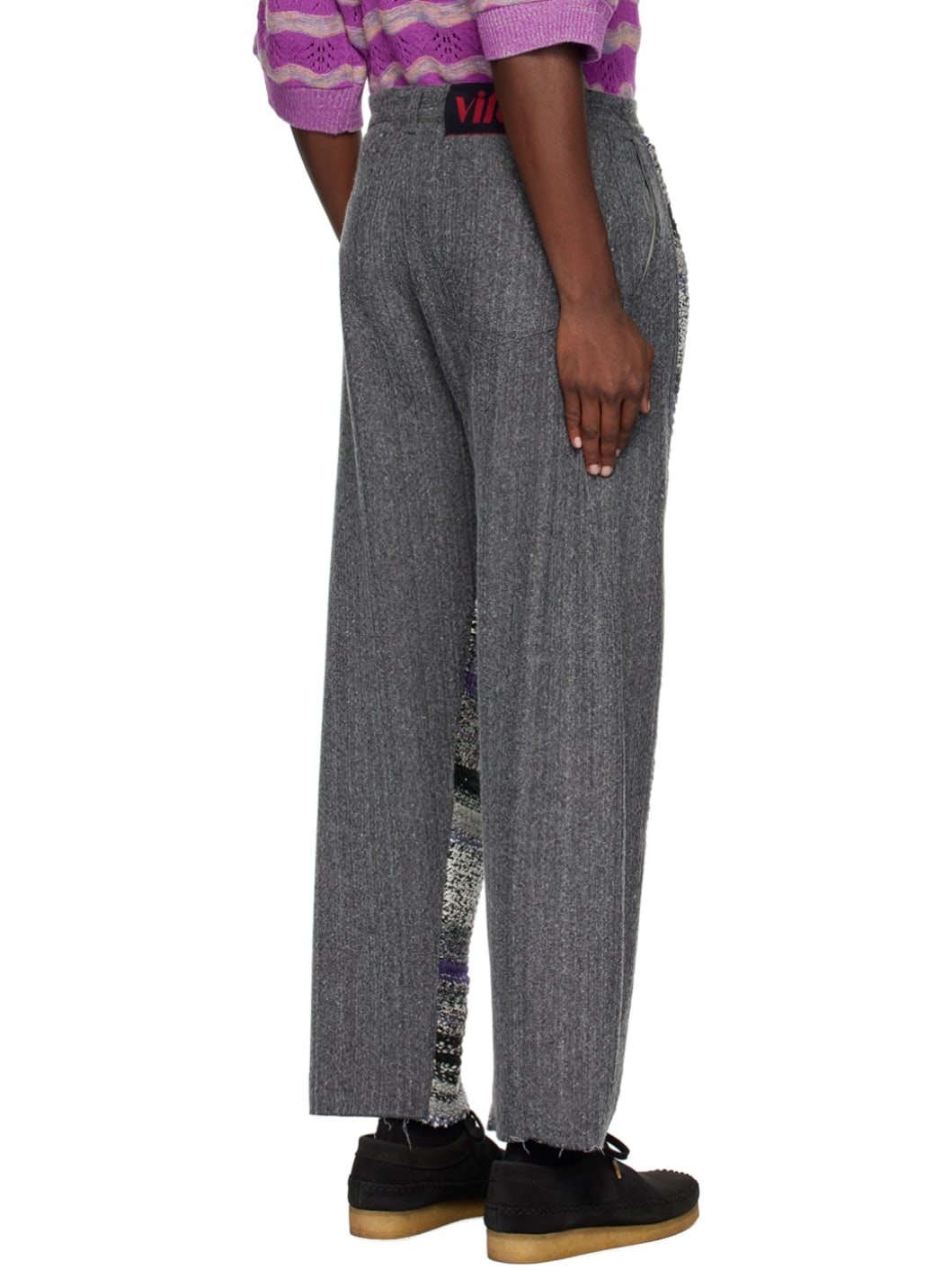 Gray Paneled Jeans - 3