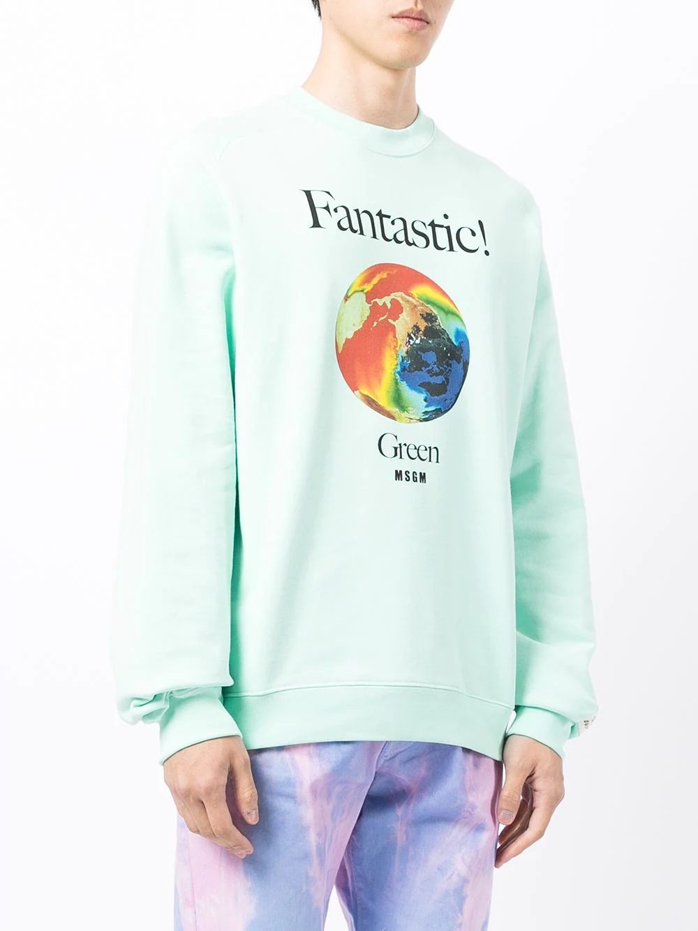 slogan print sweatshirt - 3