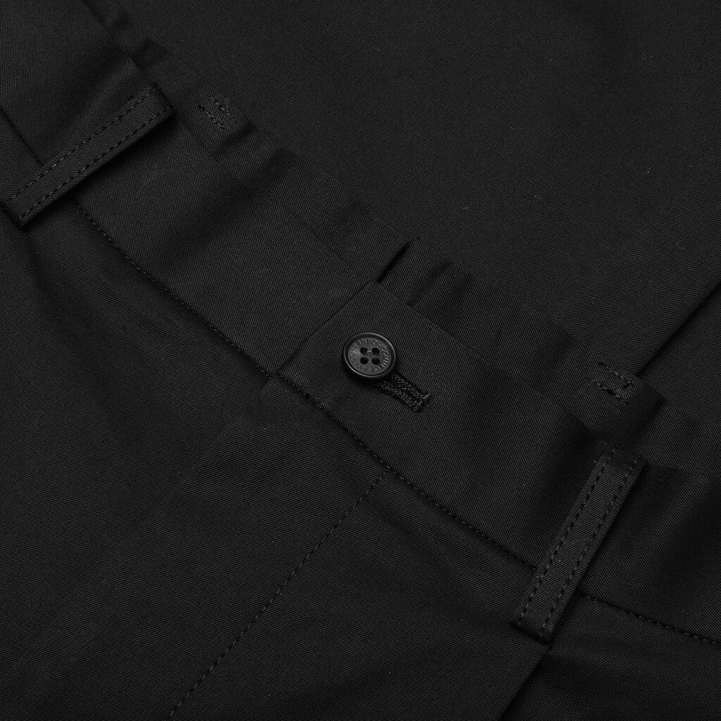 COTTON CHINO PANTS - BLACK - 5