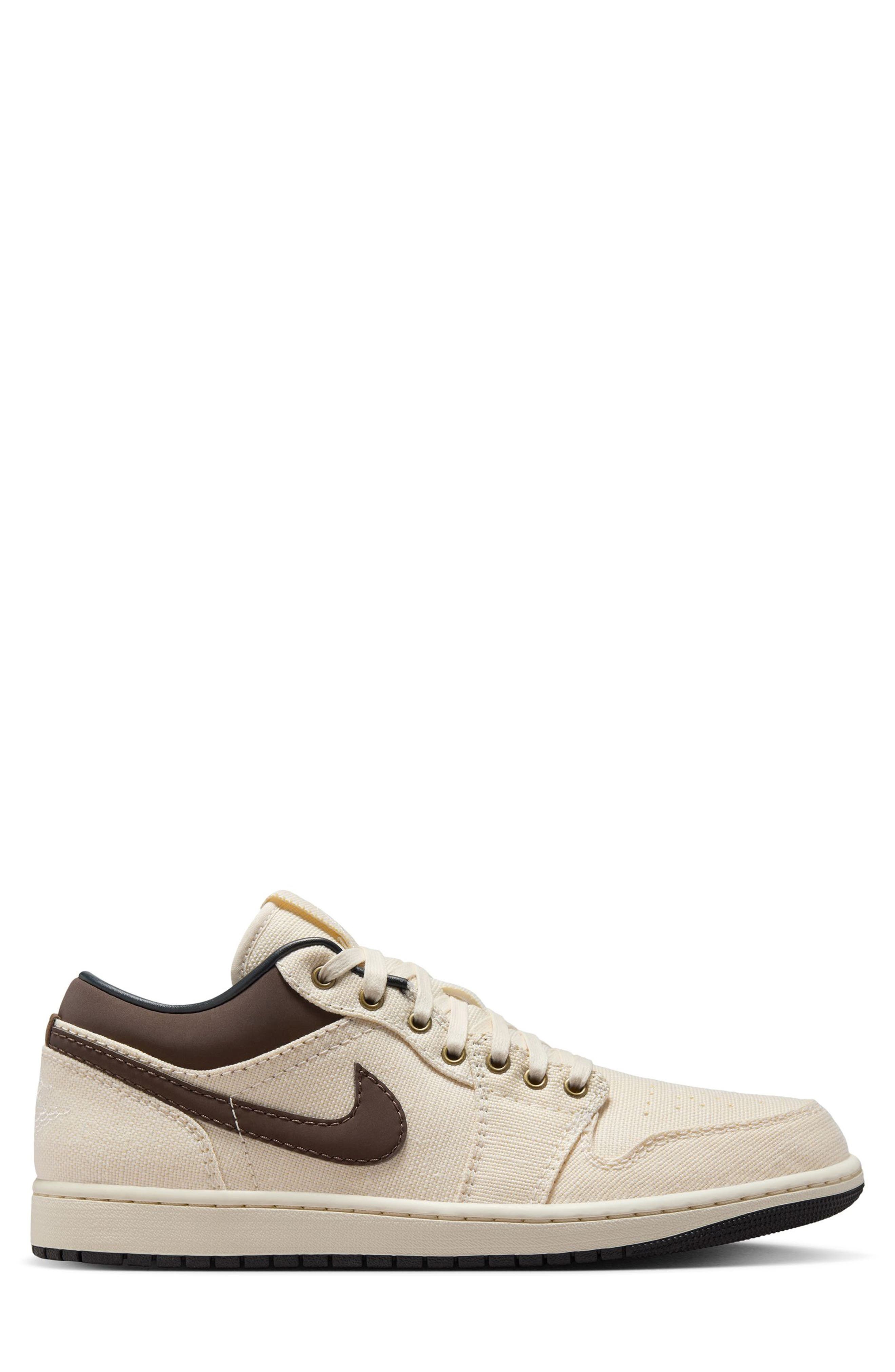Air Jordan 1 Low Premium Basketball Sneaker in Pale Ivory/Baroque Brown at Nordstrom - 2