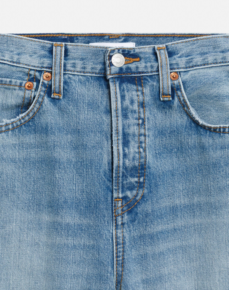 High Rise Wide Leg Cuff - Vintage Biker Blue 11