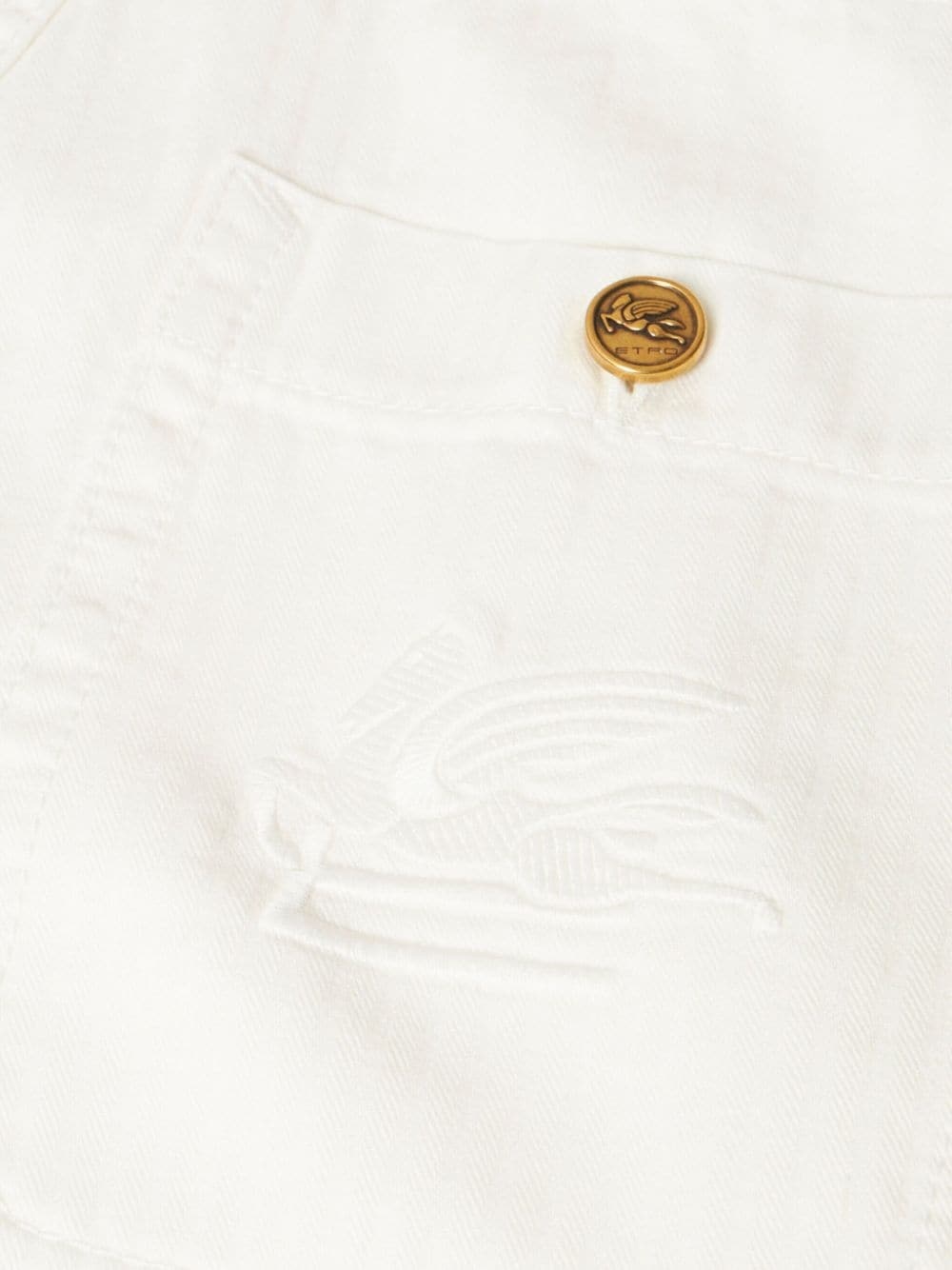 jacquard wide-leg jeans - 6
