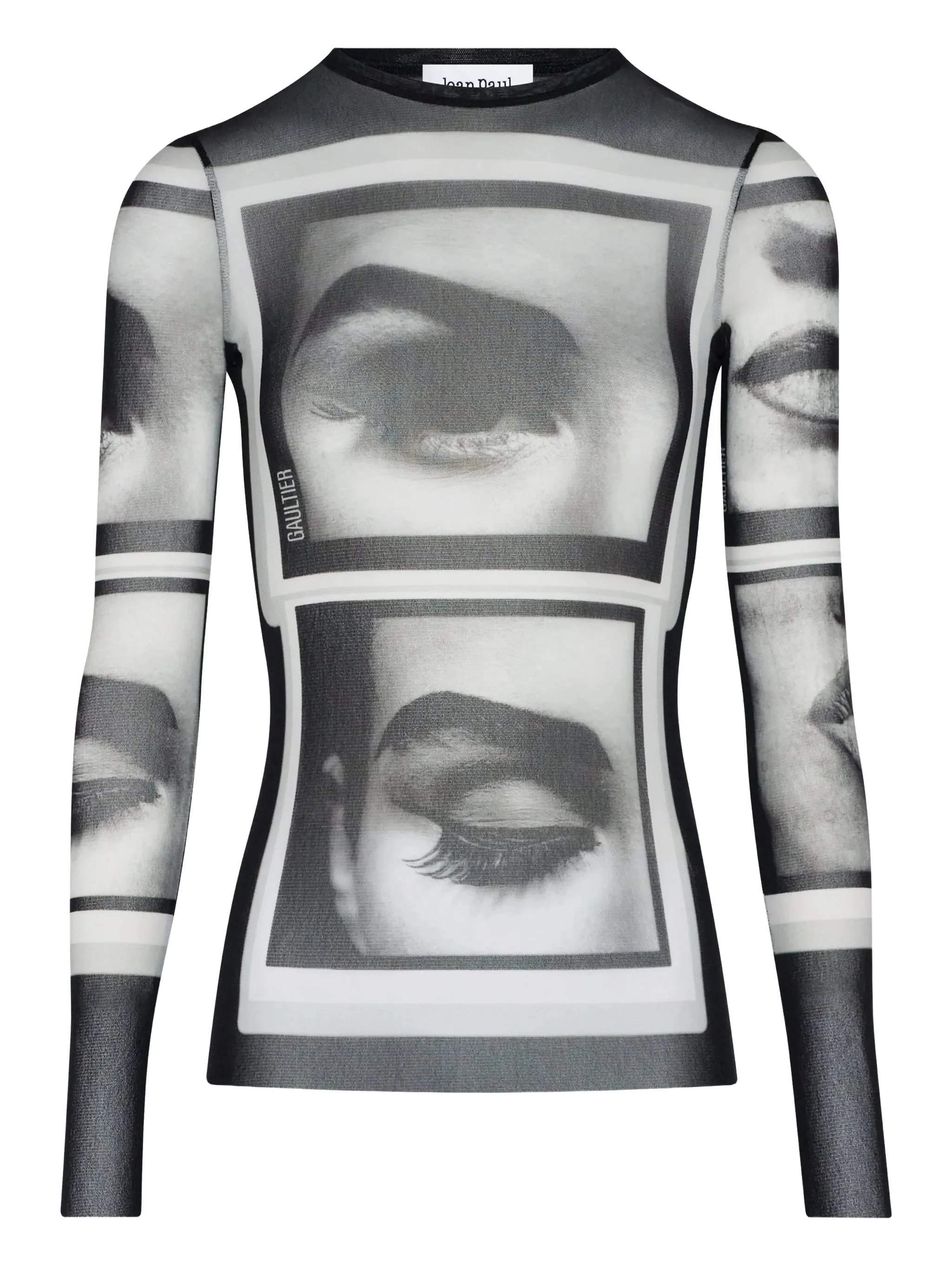printed long-sleeve top - 1