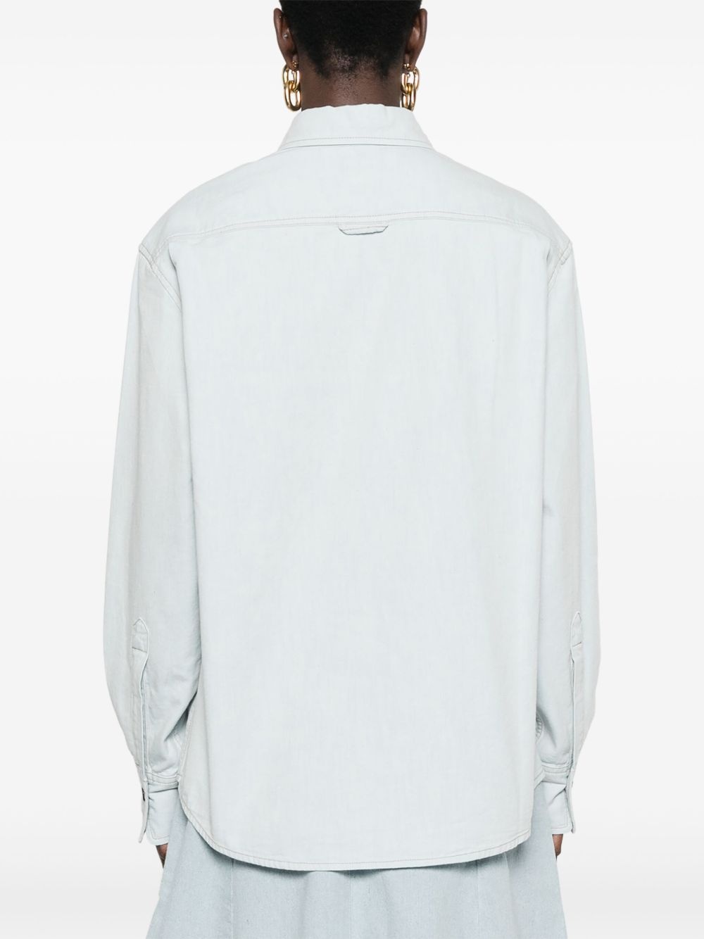 logo-embossed shirt - 4