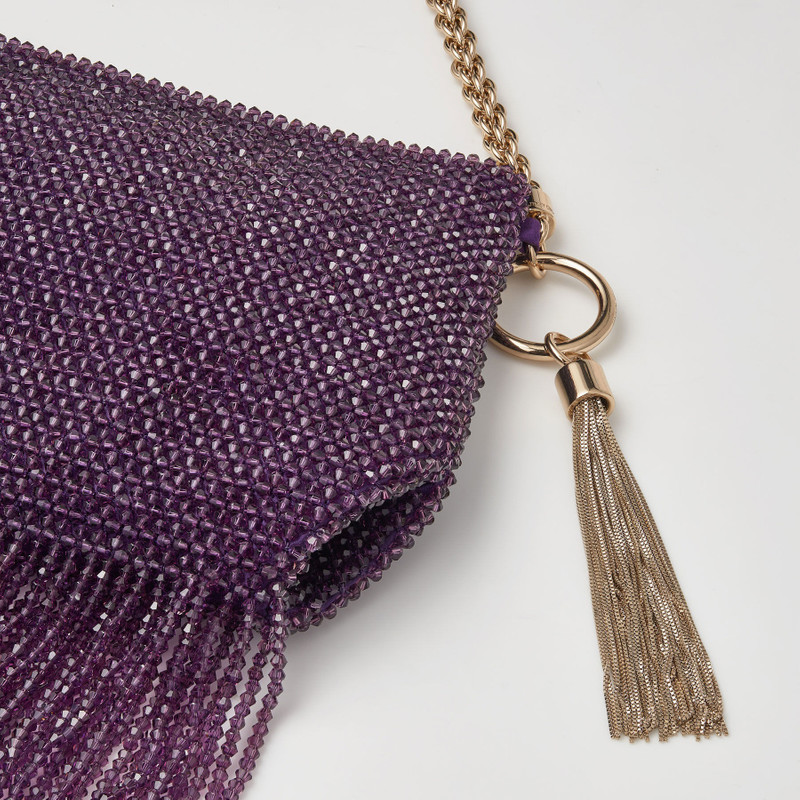 Callie Shoulder
Cassis Satin Shoulder Bag with Crystal Fringe 3