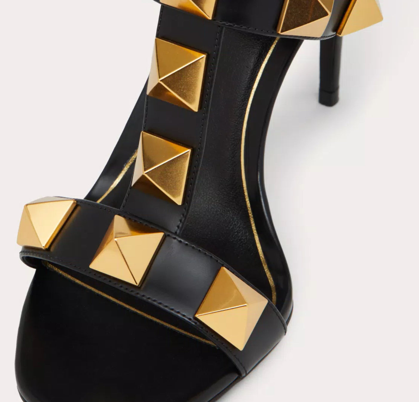 Valentino Roman Stud Calfskin 100 mm Sandals - 3