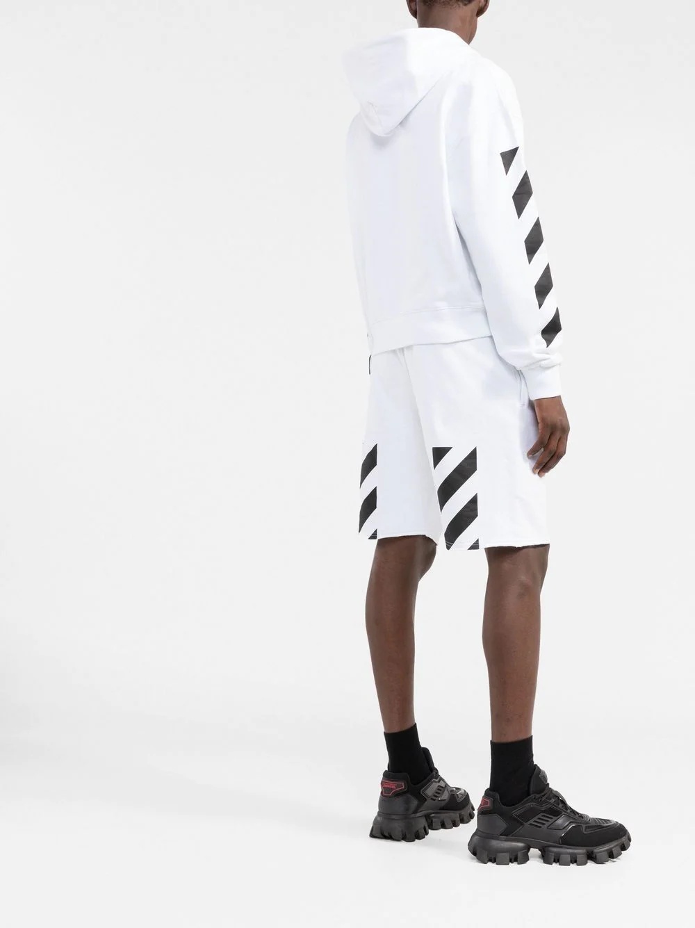 Diag-stripe hoodie - 4