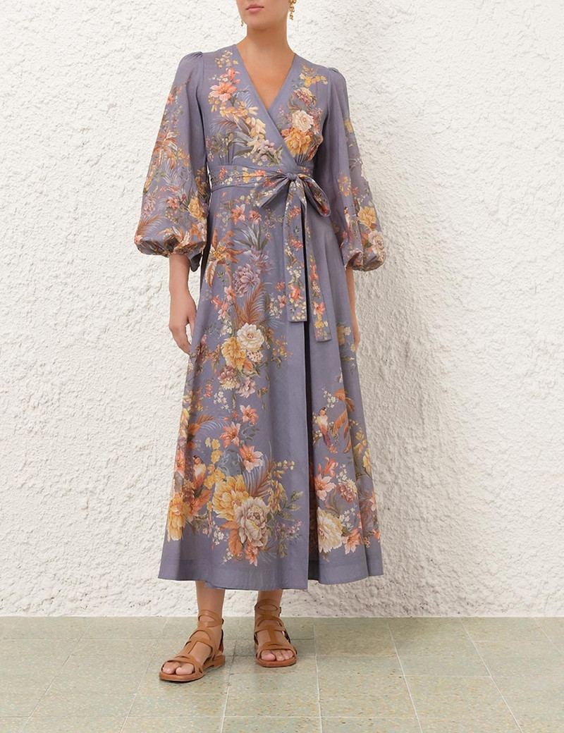 Zimmermann TALLOW WRAP MIDI DRESS outlook