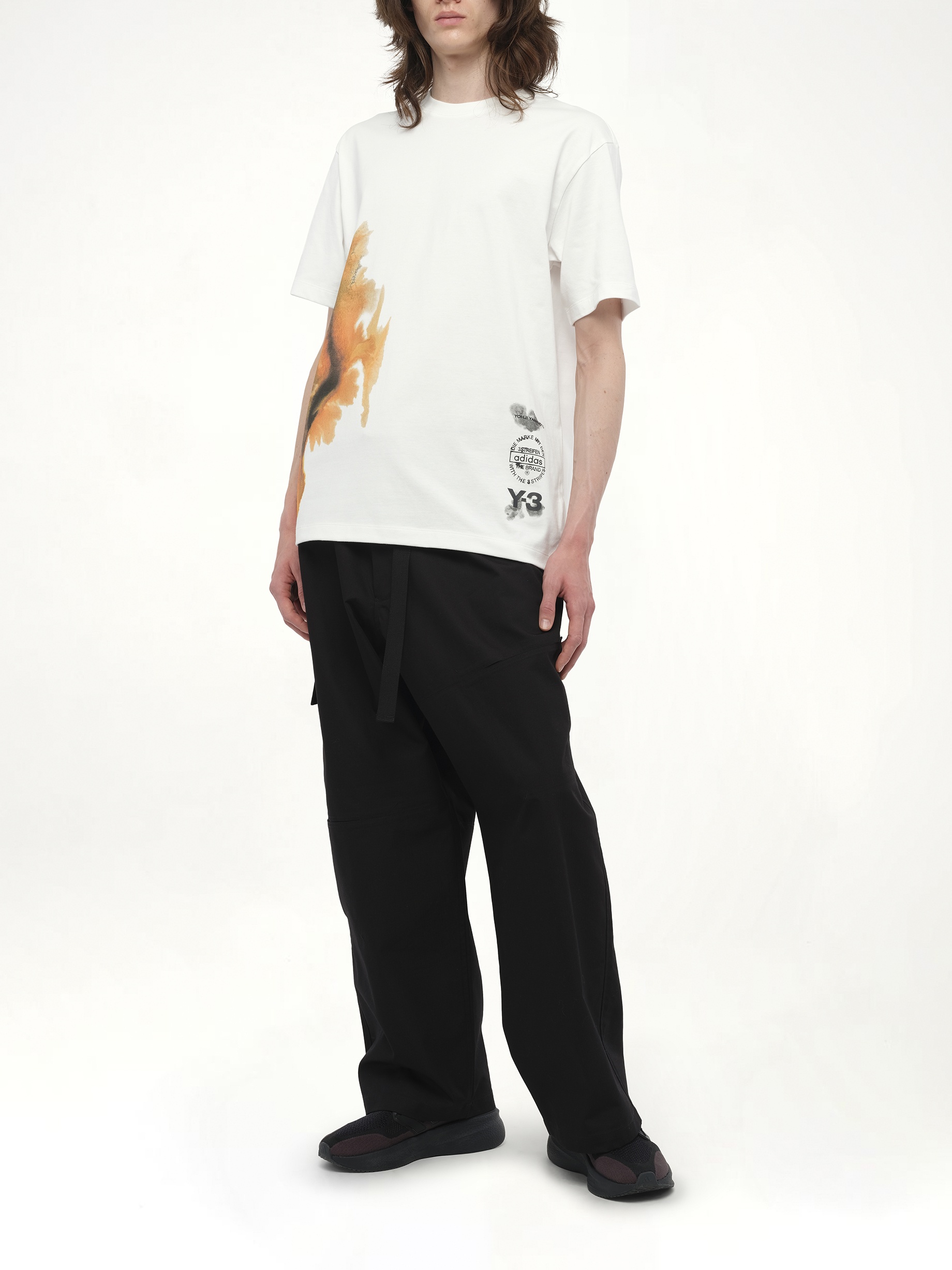 Watercolours Short Sleeve T-Shirt in White - 4