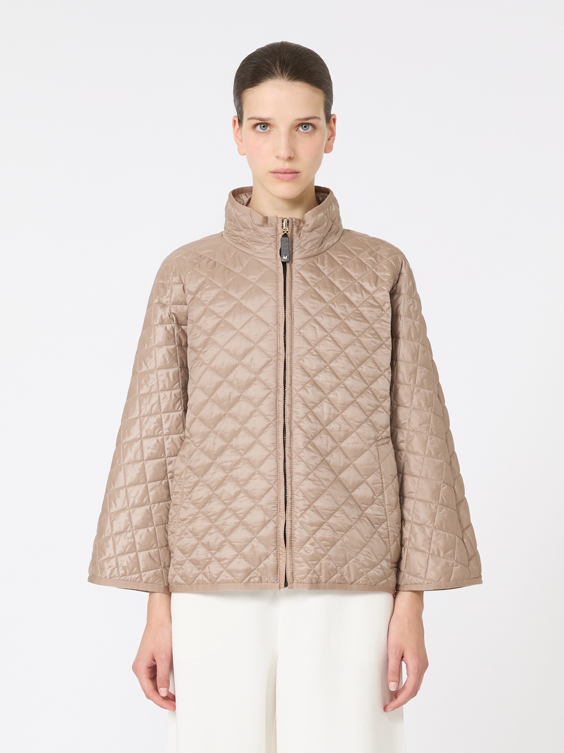 DELFINA Reversible padded cape in water-repellent canvas - 3