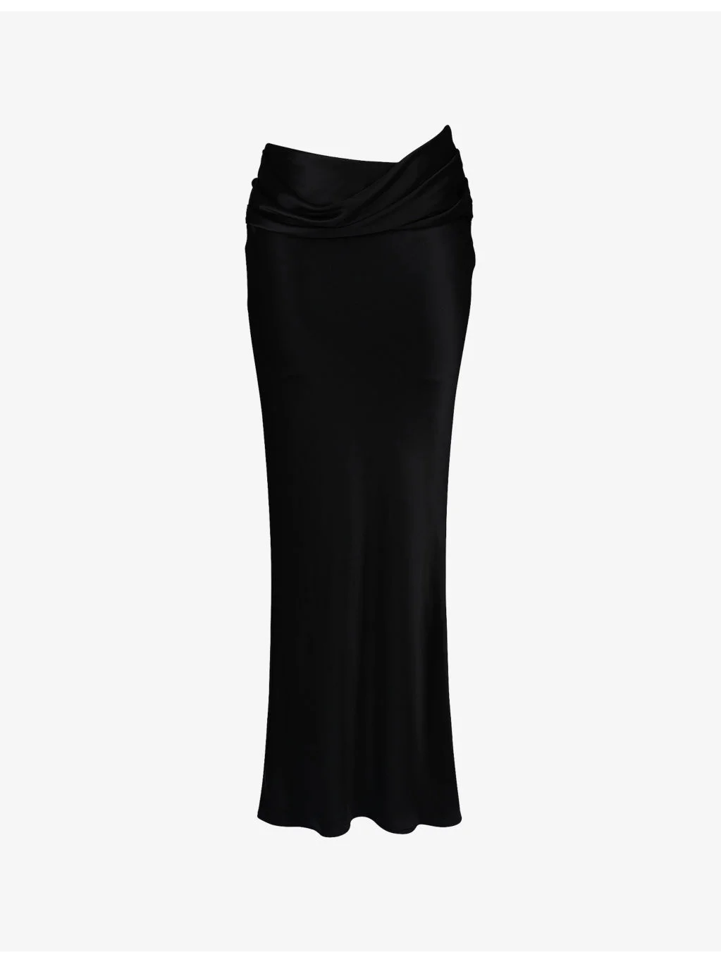 Beau Satin Draped Maxi Skirt - 1