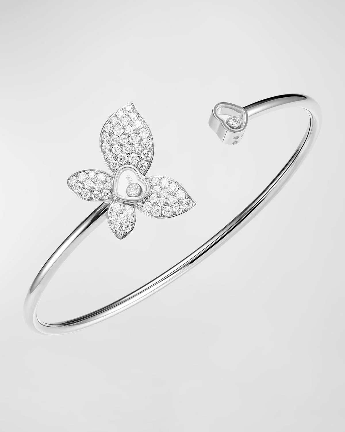 Happy Butterfly 18K White Gold Diamond Bracelet - 1