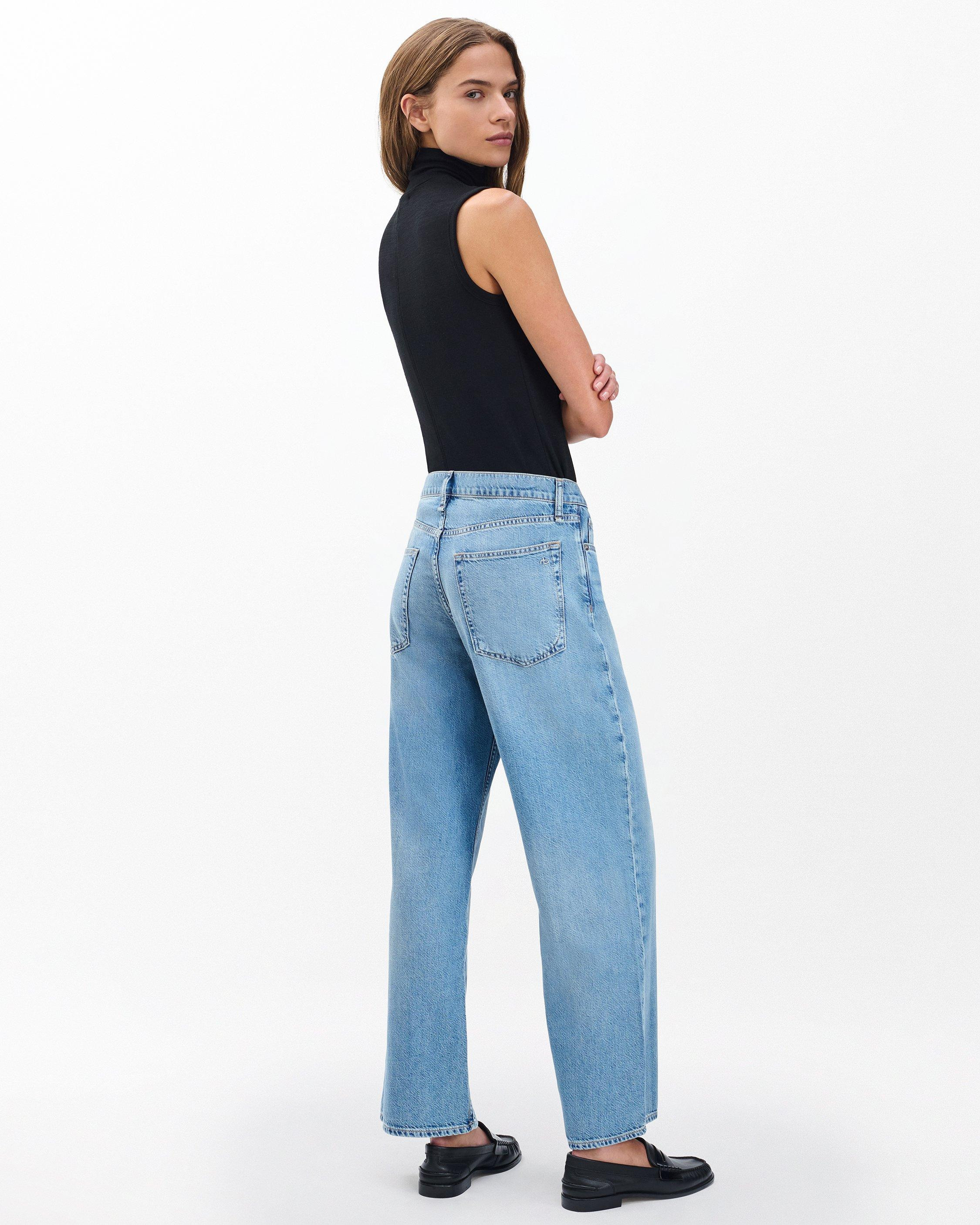 Saige Ankle Relaxed Straight Jeans
Featherweight in Ludlow - 6