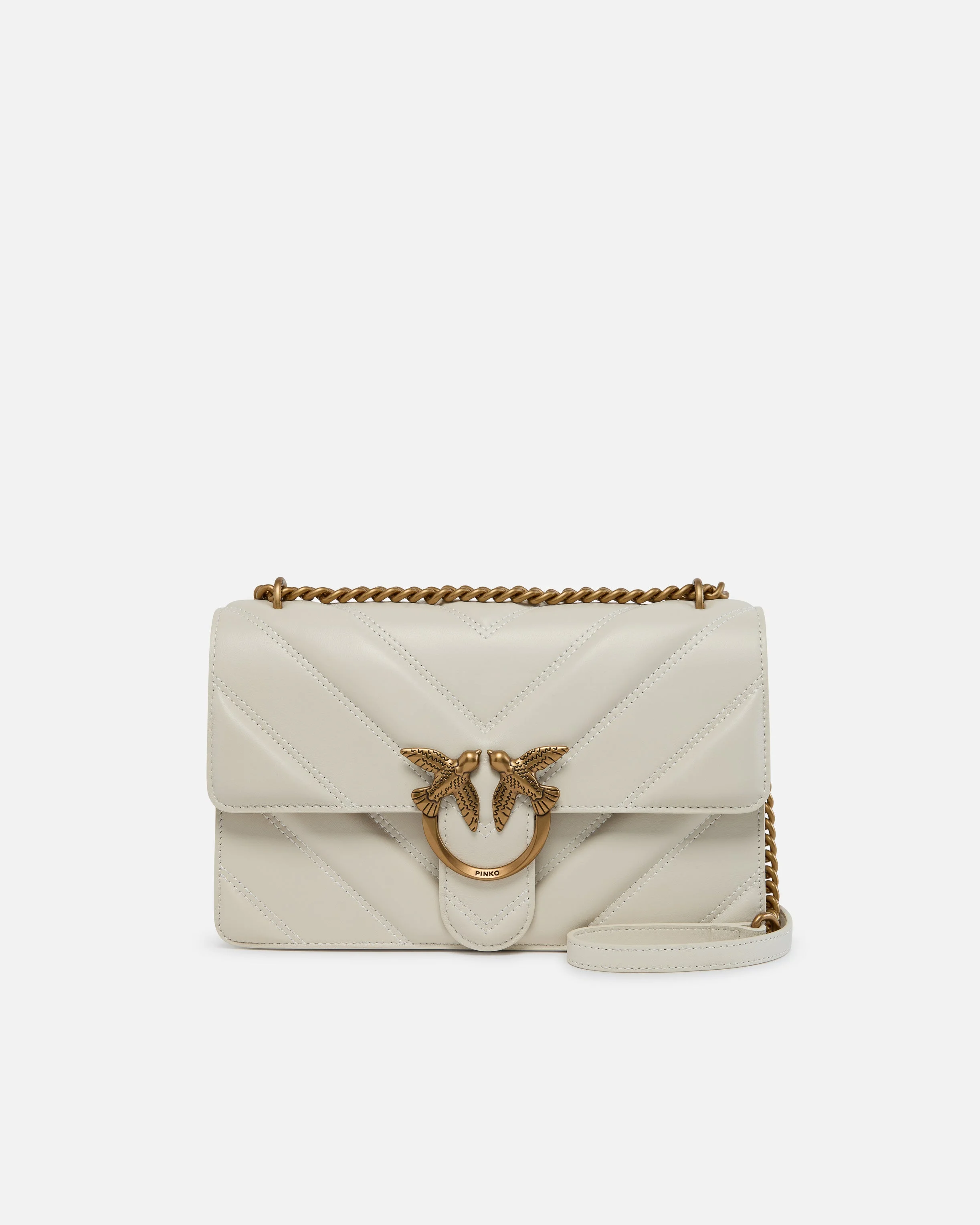 LOVE BAG QUILTED CROSSBODY BAG WITH CHEVRON MOTIF AND LOGO - 1