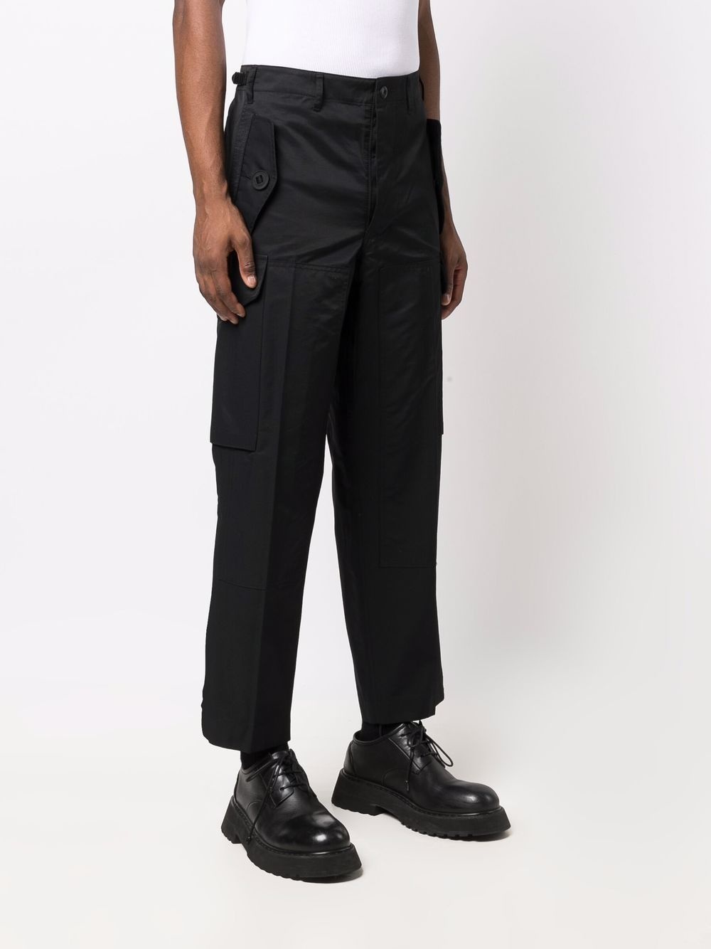 mid-rise straight-leg trousers - 3