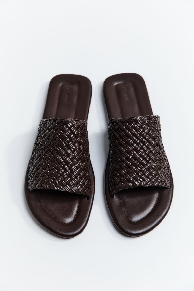 Woven Minimal Slide - Chocolate - 3