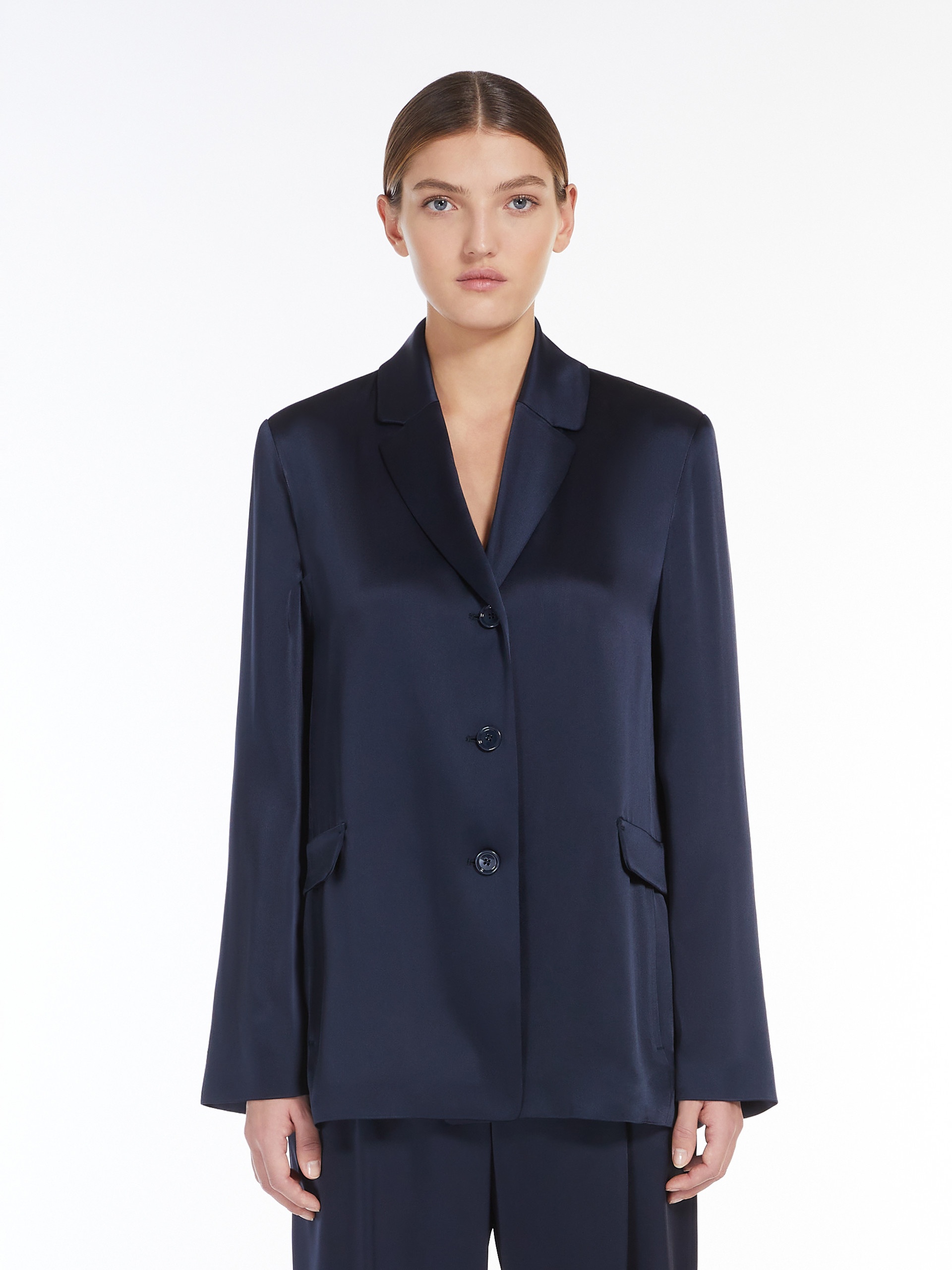 GUIDO Single-breasted satin jacket - 3