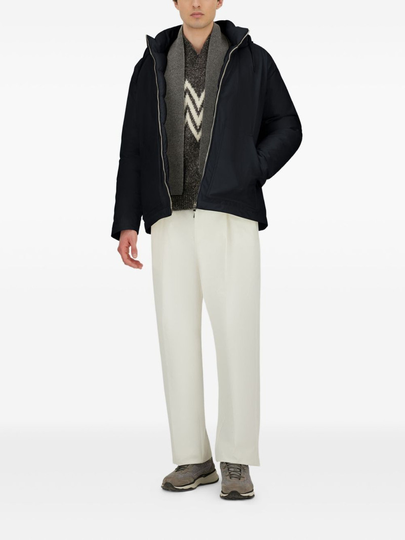 Herno hooded zip-up jacket outlook