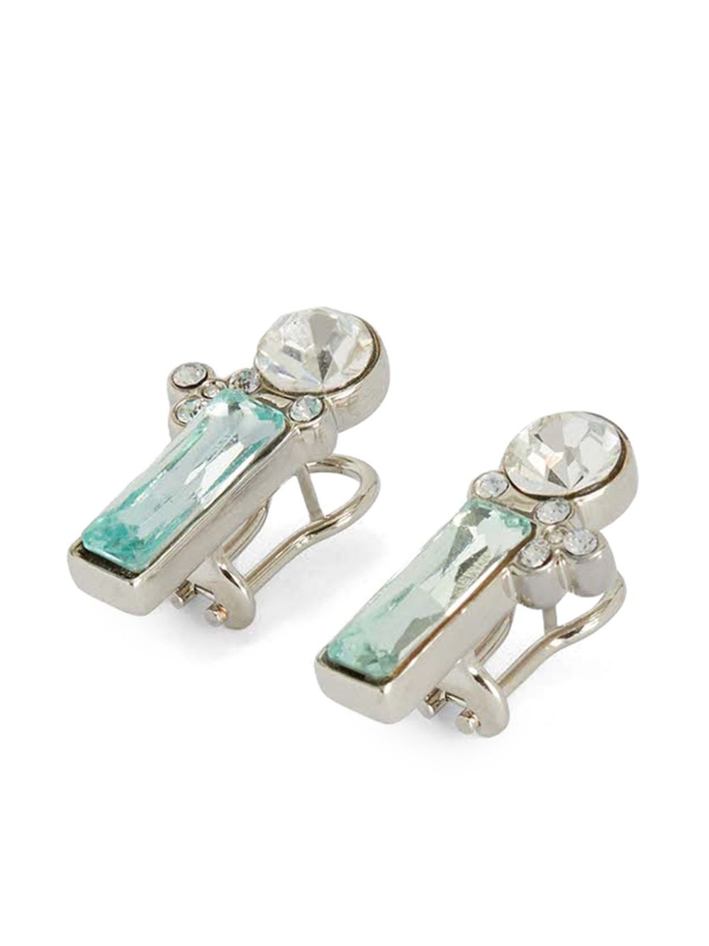 crystal-embellished drop earrings - 2