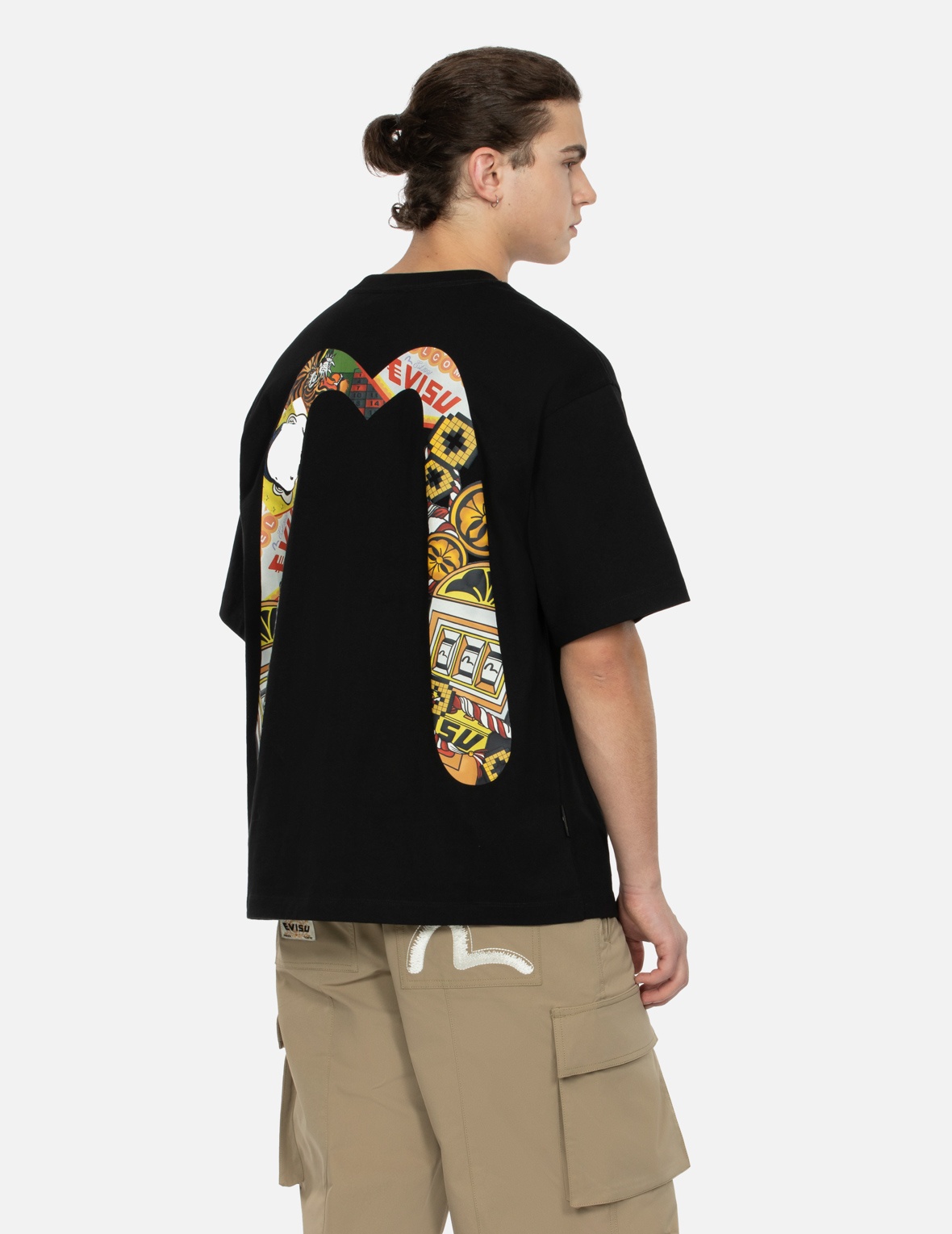 LUCKY SLOT MACHINE DAICOCK PRINT RELAX FIT T-SHIRT - 6