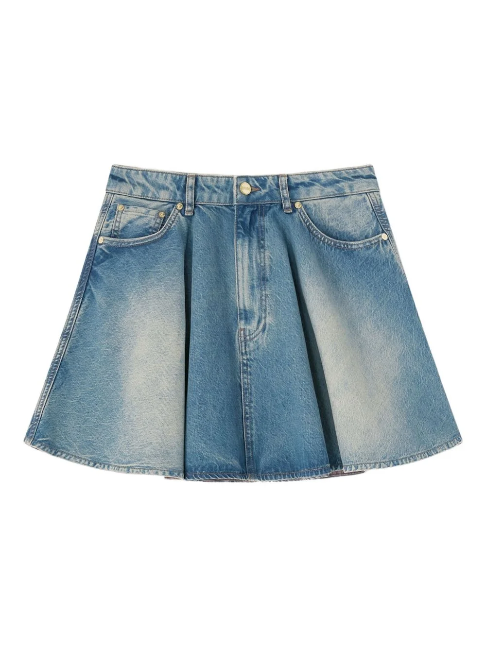 panel denim skirt - 1