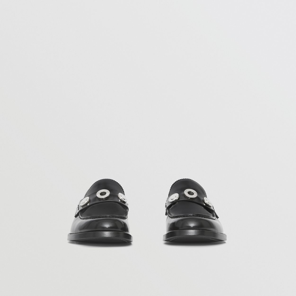 Logo Detail Leather Loafers - 4