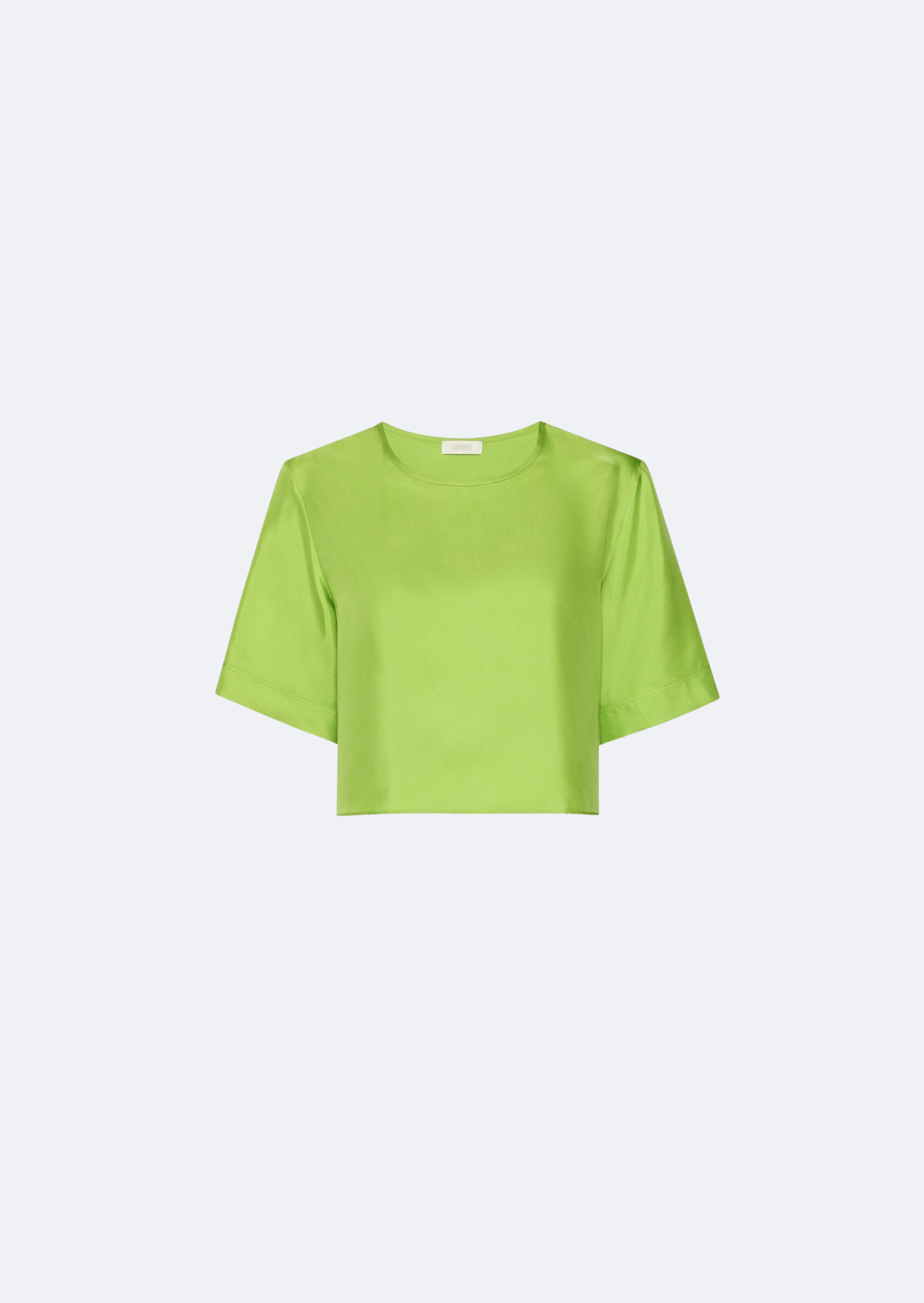 Silky Twill Cropped Tee - 1