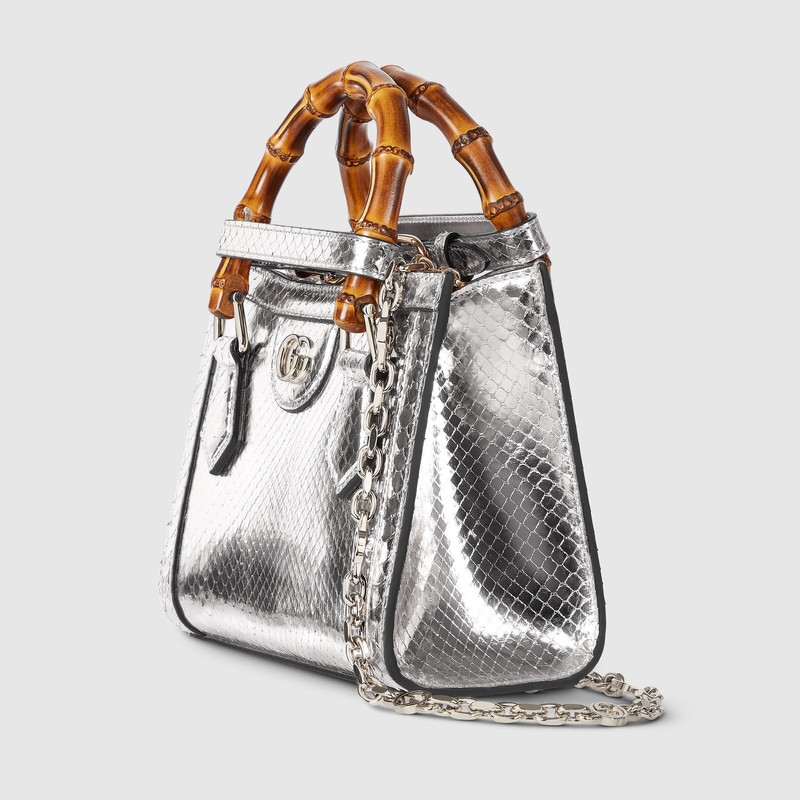 GUCCI Gucci Diana mini python tote bag outlook