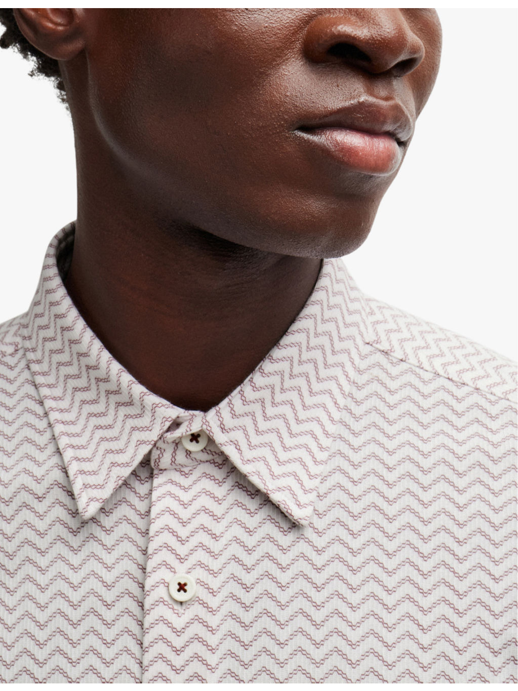 Graphic-print slim-fit cotton-blend shirt - 5