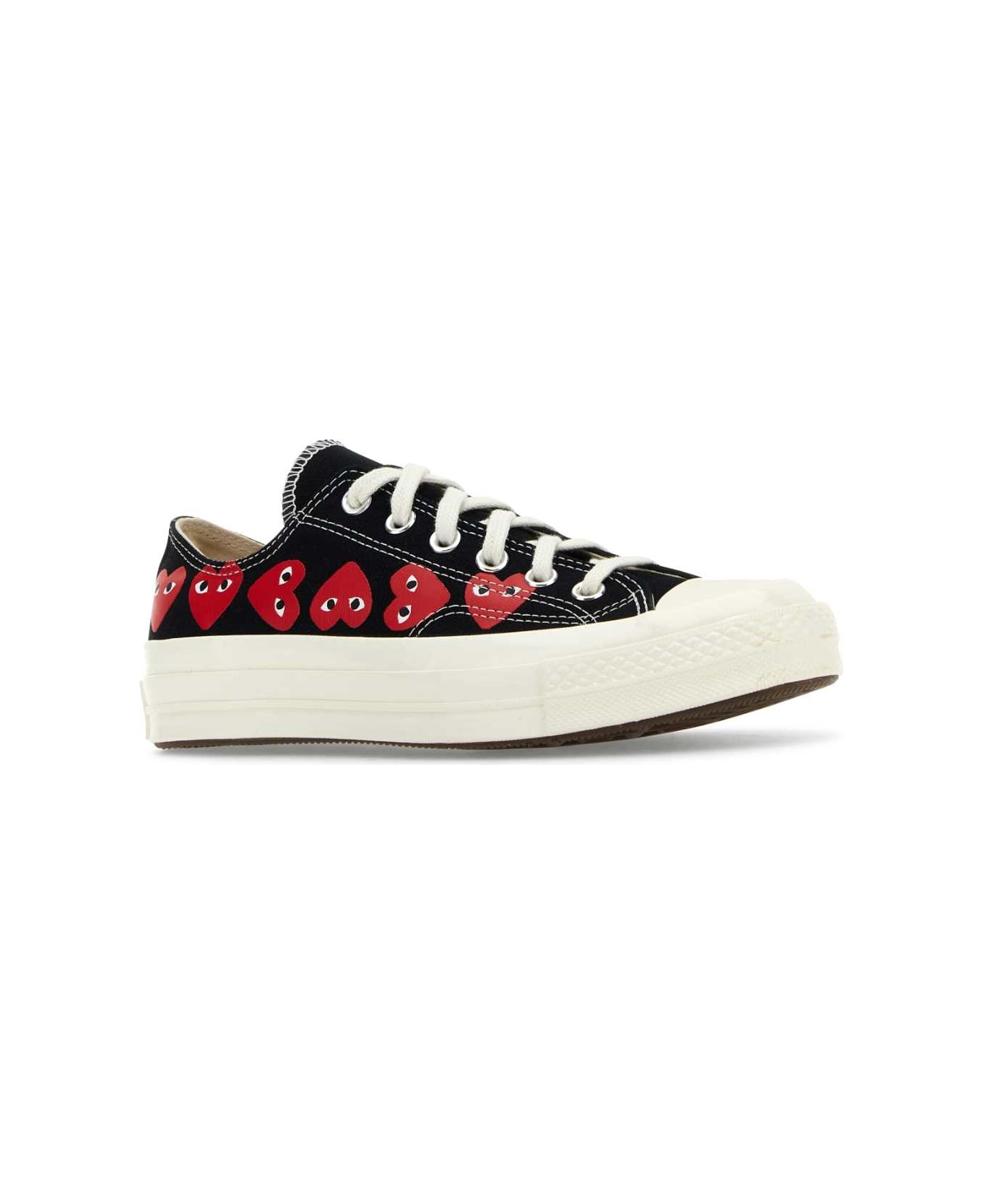 Black Canvas Comme Des Garã§ons X Converse Sneakers - 2