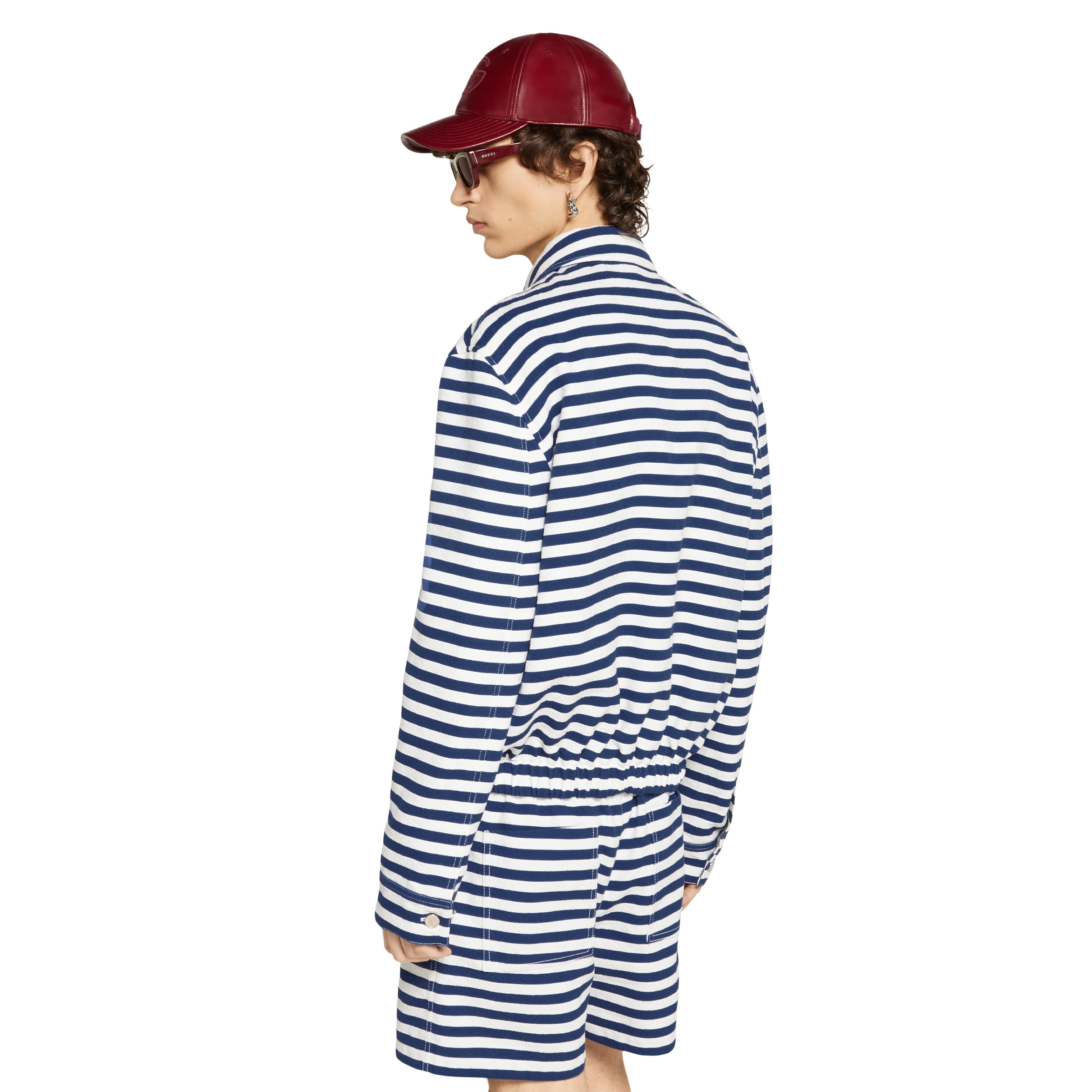 Printed GG cotton jacquard zip jacket - 4