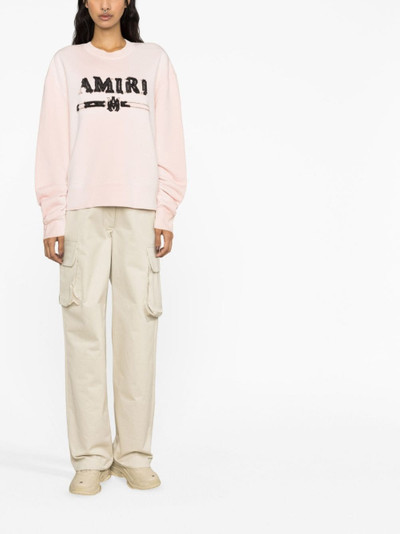 AMIRI logo-patch cotton jumper outlook
