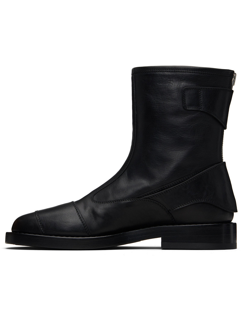 Ann Demeulemeester Black Eero Ankle Biker Boots outlook