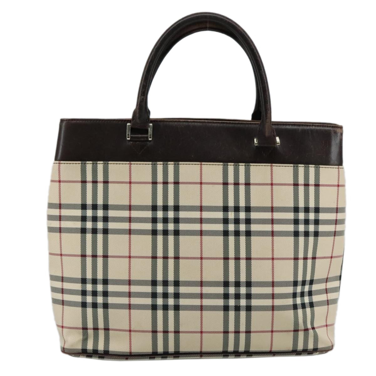 Burberry Nova Check Hand Bag Canvas Beige - 3