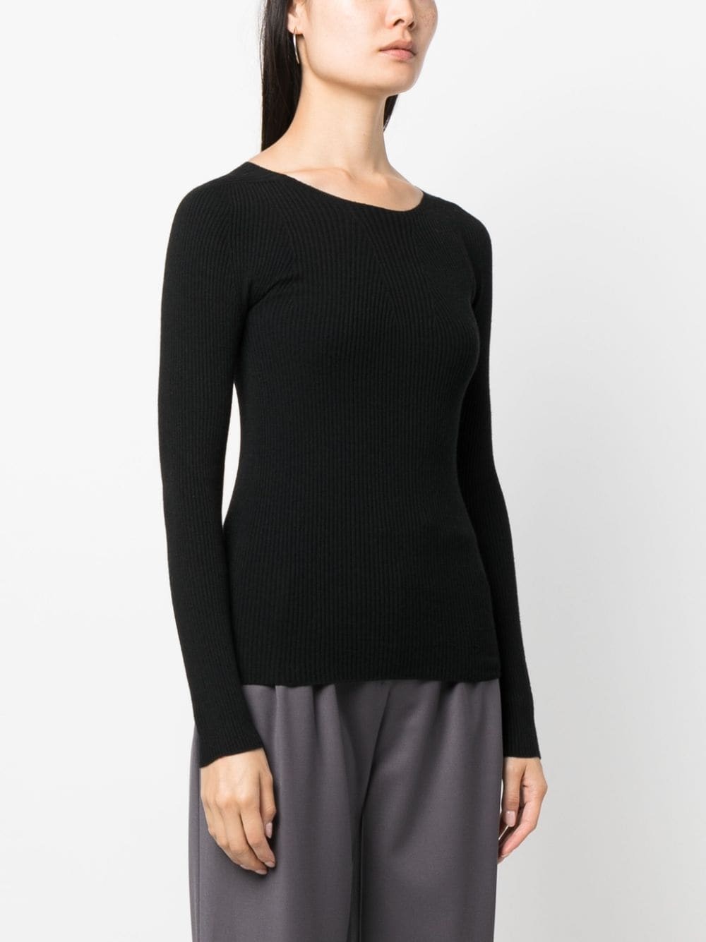 seamless ribbed-knit jumper - 3