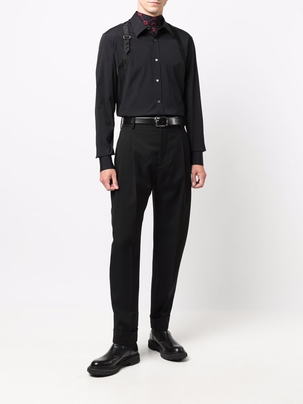 tapered-leg tailored-fit trousers - 2